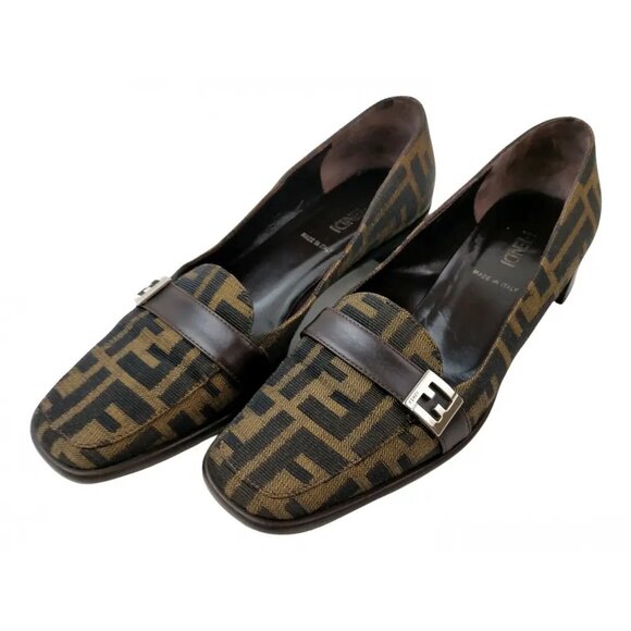 Fendi Pumps Zucca Browns Shoes - Picture 1 of 11